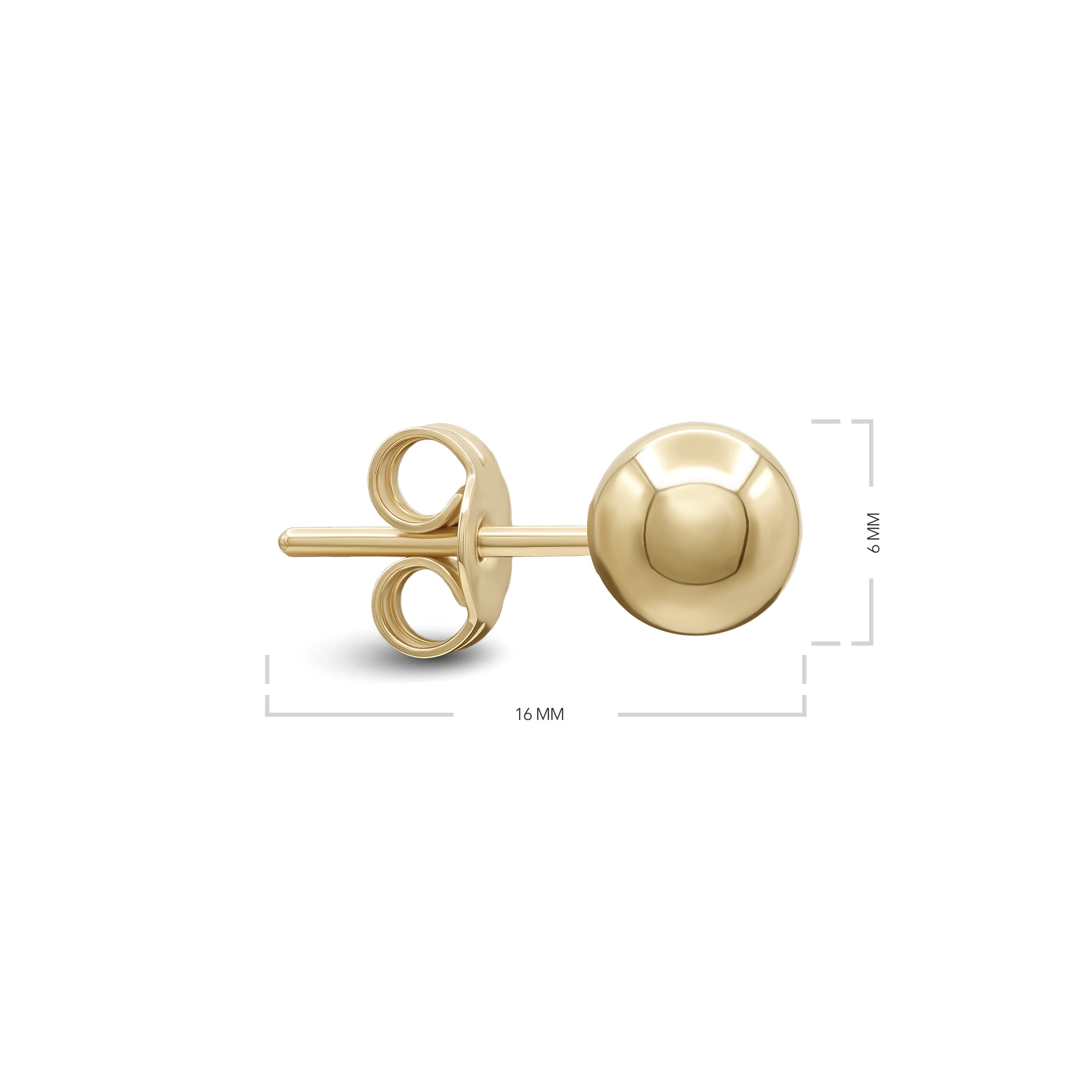 Round Stud Earrings | 18k Yellow Gold